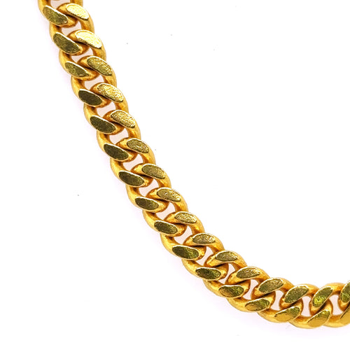 24k Yellow Gold Miami Cuban Chain Necklace, 100gm, 22", S107655