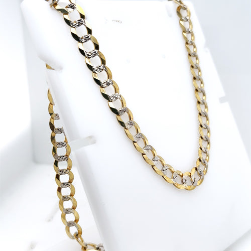 14K Yellow Gold Cuban Link Mens Chain Necklace, 41.1G, 26" S107661