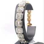 14k Yellow Gold 10.00CT Baguette Diamond Tennis Bracelet, 8", S107666