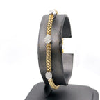 14k Yellow Gold 0.35CT Diamond Ladies Flexing Link Bracelet, 7", 8.6g, S106401