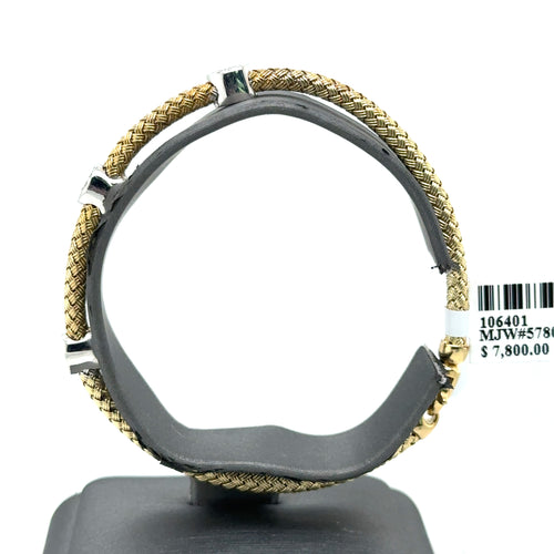 14k Yellow Gold 0.35CT Diamond Ladies Flexing Link Bracelet, 7", 8.6g, S106401