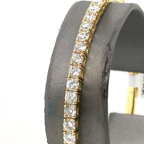 14k Yellow Gold 2.65CT Diamond Ladies Flexible Bangle Bracelet, 13.9g, S107685